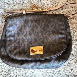 LIKE NEW Michael Kors Classic Crossbody Brown and Tan